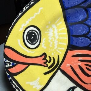 Homer Laughlin 1919 Big Fish Platter Plate 60's Antique Vintage Nautical Florida